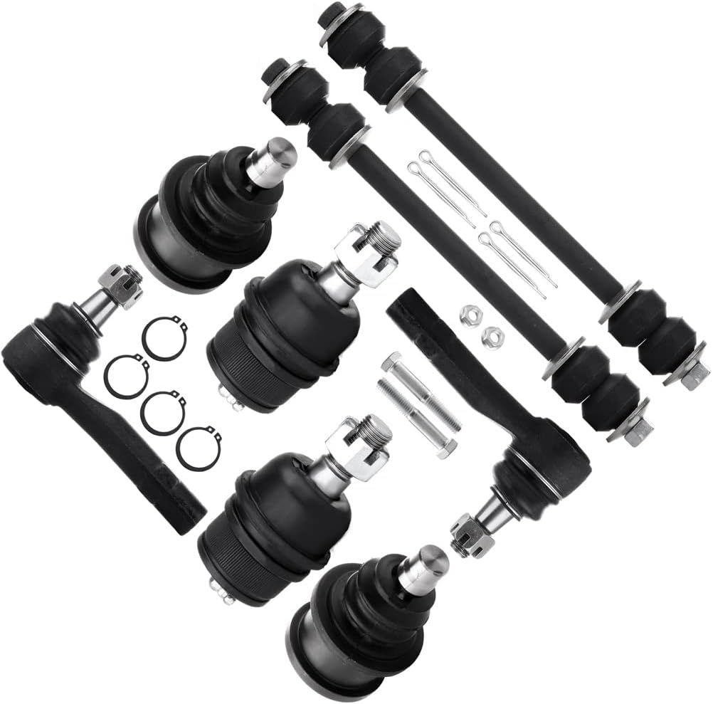 SCITOO 8-PC SET Suspension Kit For Ford Explorer Explorer Sport Trac Ranger For Mazda B2500 B3000 B4000 For Mercury Mountaineer Front Outer Tie Rod End Sway Bar End Link Upper Lower Ball Joint