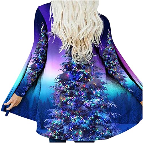 Womens Long Sleeve Cardigans Lightweight Ribbed Neckline Soft Knit Cardigan Sweater With Buttons Open Back (B, L) #TOP1