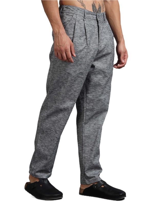 Versatile Pleated Cotton Blend Relaxed Fit Trouser-picture-36