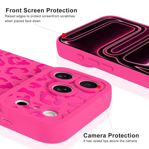 Image of ZIYE for iPhone 17 Pro Case Hot Pink Leopard Pattern Phone Case