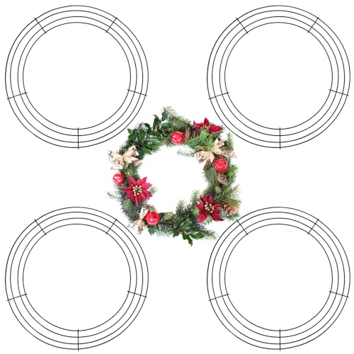 4 Pack Wreath Frame 14 Inch Wire Wreath Frame...