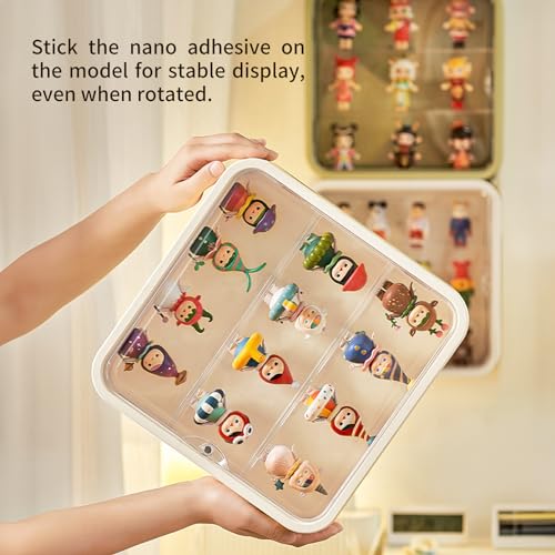 aleawol Clear Display Case for Figures 3 Tiers Wall Mounted Doll Display Cases with Magnetic Door - Image 4