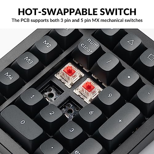 Image of Keychron Q0 Plus Wired Full Aluminum Custom Number Pad, QMK /VIA Programmable Macro with Hot-swappable Gateron G Pro Red Switch Compatible with Mac Windows Linux (Black)