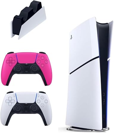 Sony Playstation 5 Slim Digital 825 GB + Charging Station + 2. Pink Dualsense Importer Guaranteed