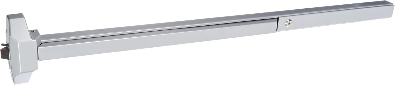 Hager 4700 Series Stainless Steel/Zinc Grade 2 Standard Duty Rim Type Exit Device, 48" Length, Sprayed Aluminum Finish