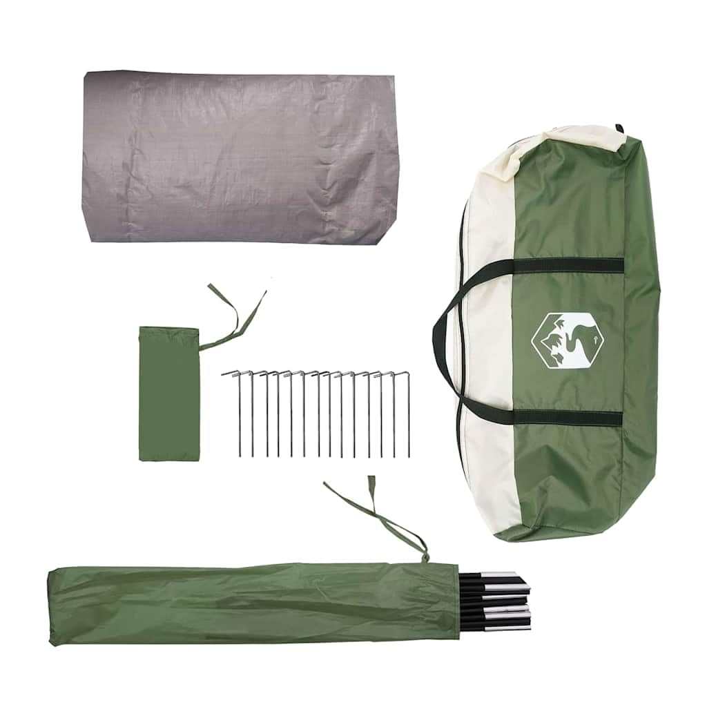 Tente tunnel pour personnes, polyester 185T avec revêtement PU, imperméable et coupe-vent, protection UV, respirante, légère, camping, randonnée, extérieur, festival, voyage, pluie, vert et