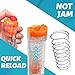 EKIND 4-Pack 12-Round Balls Magazine Clips for Nerf Rival Blaster, Compatible with Apollo XV-700, Zeus XV-1200, Atlas Gun（Transparent）
