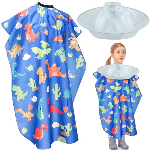 Kayqbonke Cape de Coupe de Cheveux pour Enfants, Cape de Coiffeur Enfants Suite, Cape Coiffeur Ajustable, Cape Coiffeur Enfant Utilisation à Domicile, Cape de Coiffeur pour Accessoires de Salon