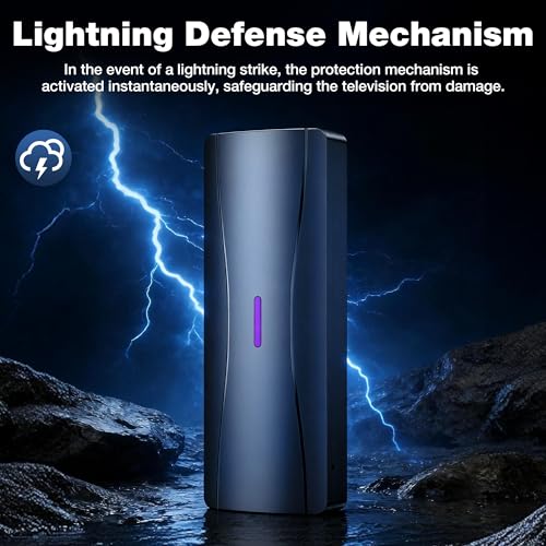 Image of TV Antenna for Smart TV,100+ Miles Range Digital TV Antenna for Local Channels with Amplifier Signal Booster, Supports 4K 1080p,Indoor Outdoor IPX7 Waterproof,Lightning Protection Glossy Black