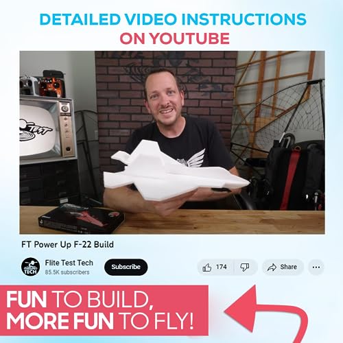 Image of POWERUP 4.0 F-22 Jet Airplane Kit Smartphone App Controlled RC Plane Motor | DIY Outdoor Stem Project for Aviation Makers. Premium Gift Pack for Experienced Hobbyist Pilots. Cool Tech RC Airplane Gadget