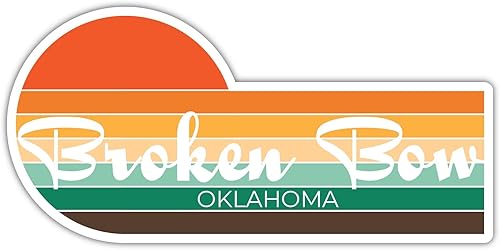 Broken Bow Oklahoma - Imán para nevera (4 x 2.25 pulgadas), diseño estético retro vintage de los años 70