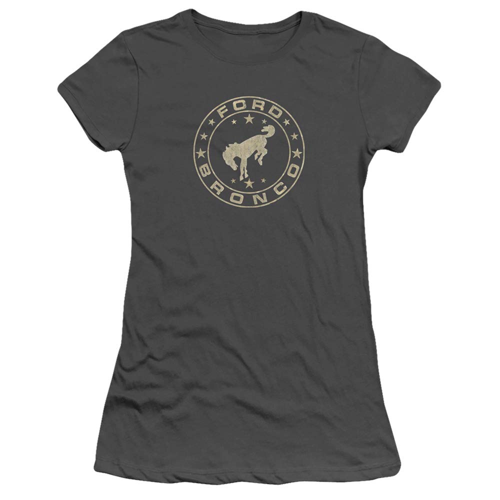 Ford Bronco Vintage Star Bronco Juniors' Sheer Fitted T Shirt