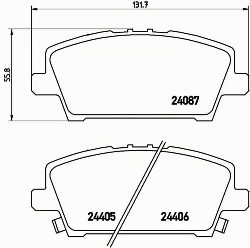 Brembo P28037 Plaquettes de Frein Avant