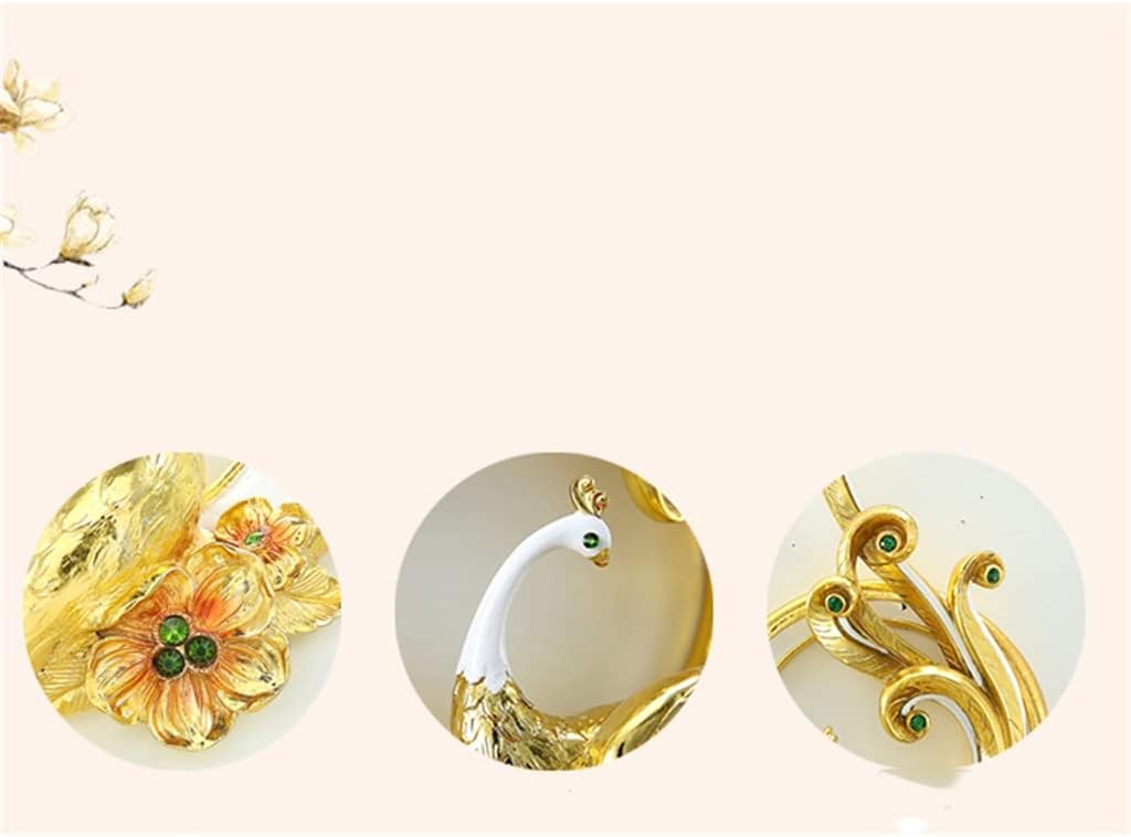 1 Pair of Golden Phoenix Wall Decoration Wall Decoration European Home Wall Three-Dimensional Wall Decoration(L)