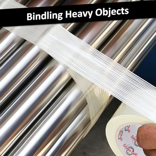 Image of 5 Pack Transparent Fiberglass Tape 2 inch x 30Yd 5.5 Mil Filament Tape