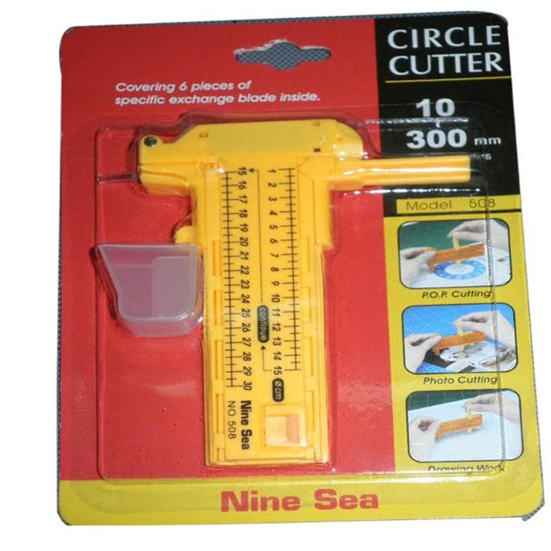 Hot 1 Set Adjustable Compass Circle Cutter Diameter 1cm-30cm Paper Leather Craft Tool Blades For Cutting Rubber Paper Leather
