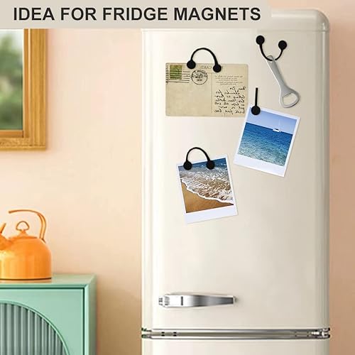 Miniatura 8 de Kanemc Paquete de 10 bridas magnéticas negras para cables, correas magnéticas de silicona para organizador de cables de carga, envoltura de cables