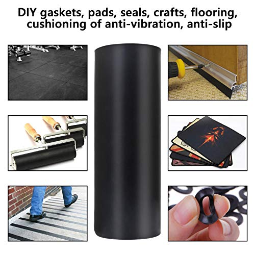 Lishine LSUS-RUBBERSHEET-2PCS-BLACK-200721 Neoprene Rubber Sheet 1/8 Inch Thick X 16 Inch Wide X 30 Inch Long, Solid Rubber Sheets, Rolls & Strips For Gaskets Material thumb #6