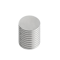 Vista 1 de Paquete de 10 imanes de disco de neodimio fuertes, potentes imanes permanentes de tierras raras para nevera, bricolaje, científico, manualidades