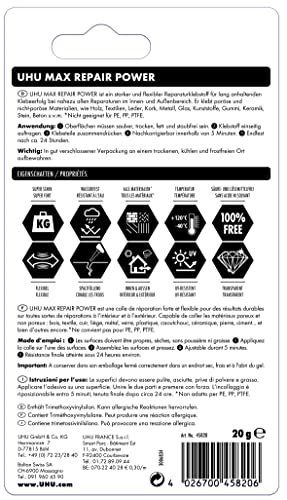 UHU Max Repair POWER, Extra starker Reparaturkleber für 1001 Reparaturen, 20 g – Bild 5