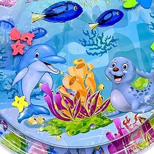 Tapis d'éveil pour bébé et lit à eau pour chiot avec pompe gonflable incluse