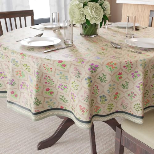 Image of Encasa XO Dining Table Cloth 4 Seater, Water Repellent Table Cover