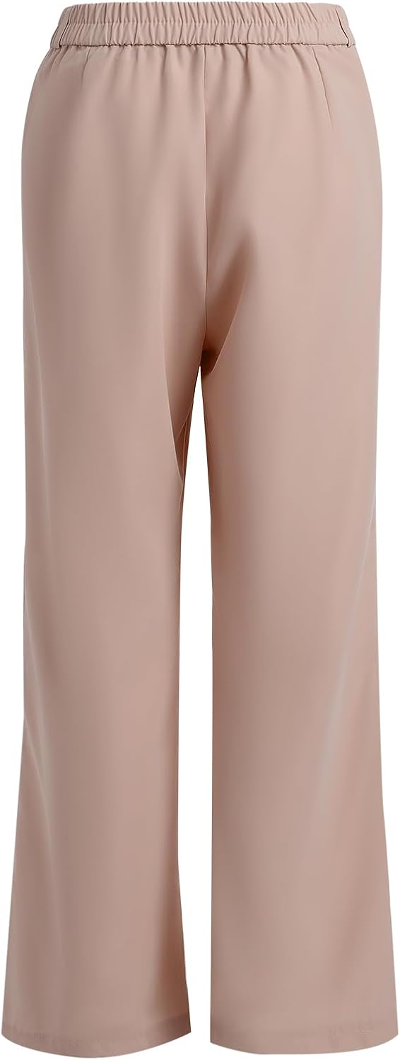 ODIZLI Women's Casual Pants High Waist Wide Leg Pants with Pockets Office Business Trousers - Image 6