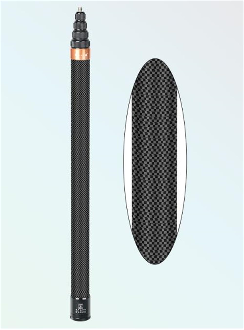 Azonee 118"/3.0m Invisible Carbon Fiber Selfie Stick, 9.8ft Extended Pole, Applicable to All Kinds of Mainstream Sports Cameras