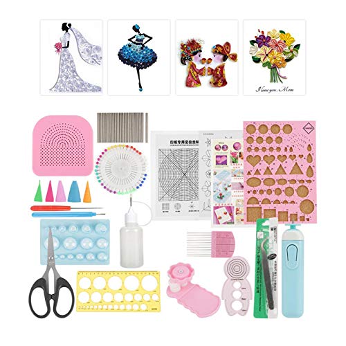 24-Piece Paper Craft DIY Kit - Quilling Tool Set, Paper, and Kits