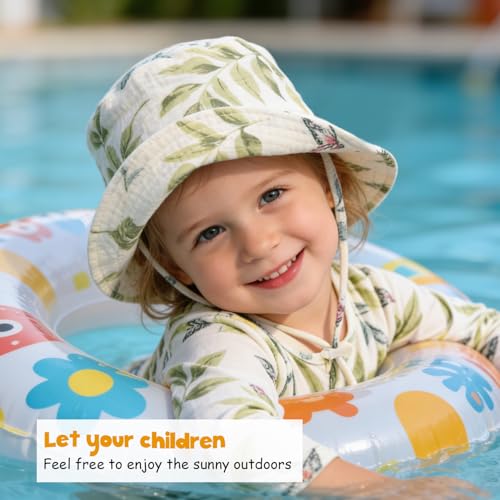 Baby Sun Hat Infant Toddler Summer Bucket Hat, Medical Cotton Yarn Sun Hats for Baby Boys Girls 6-24 Months — view 3