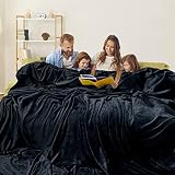 LaSyL Oversized King 120 x 120 Inches Blanket,10'x 10' Extra Large Soft Warm Flannel Fleece Thick Th