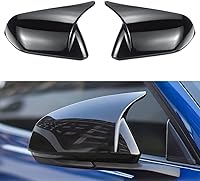 Vista 8 de LEXLEY Cubiertas de espejo de puerta de fibra de carbono, tapa de espejo retrovisor estilo cuerno para Ford 2015-2026 Mustang GT/GT