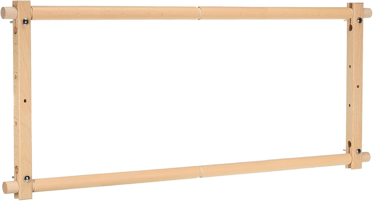 YOKIVE 1Pcs Embroidery Tapestry Scroll Frame, 83cm x 50cm Beech Wood Cross Stitch Frame Needlepoint Sewing Craft Hoop Stand Stitching Frame DIY, Rectangle