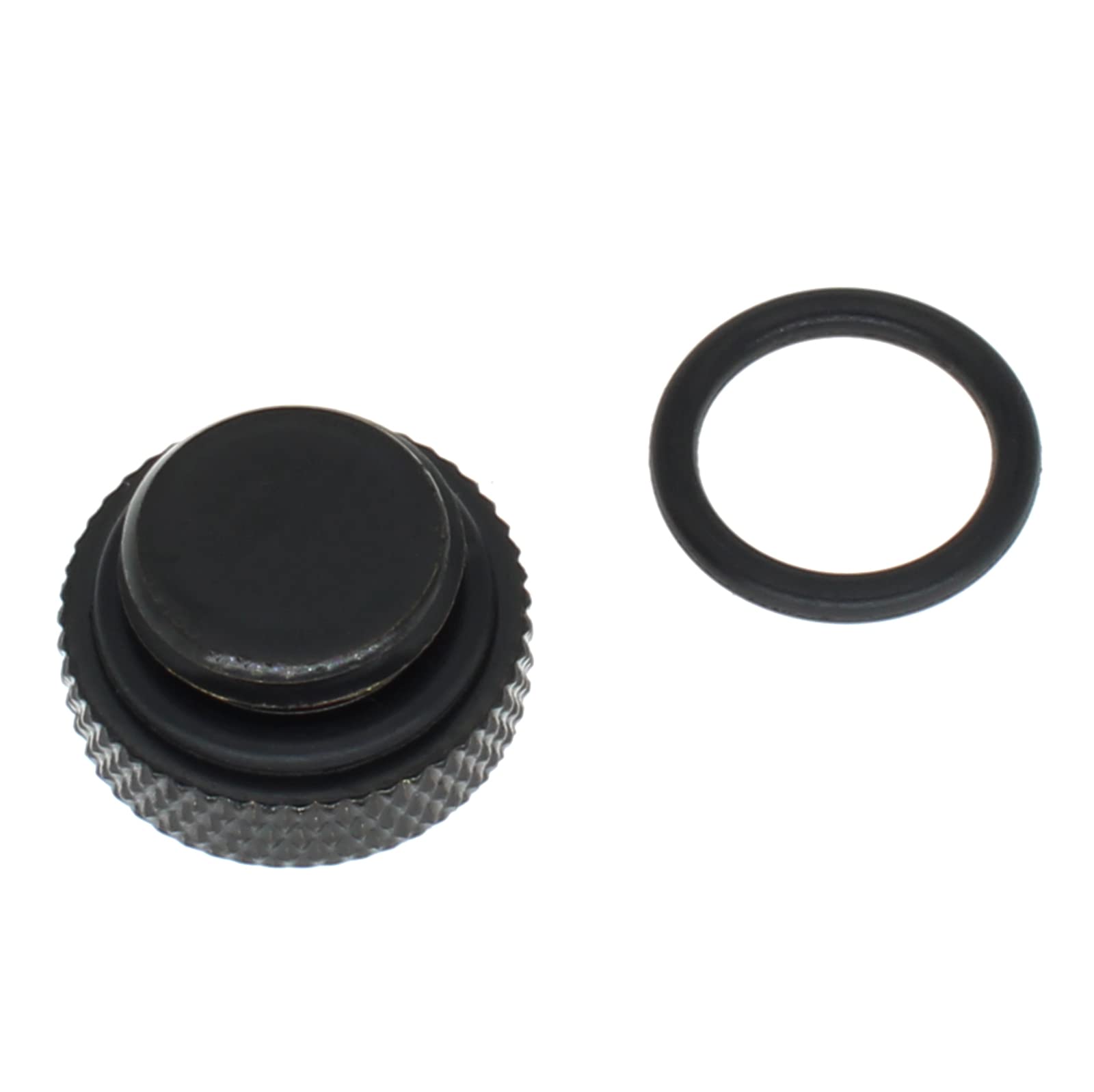 Enchufe G1/4 3 piezas G1/4 enchufe de parada de agua con junta tórica para sistemas de refrigeración por agua de PC [, negro] 2