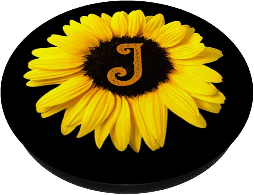 Amazon.com: Cute Yellow Sunflower Flower Monogram with Letter J Amazon.com: Cute Yellow Sunflower Flower Monogram with Letter J