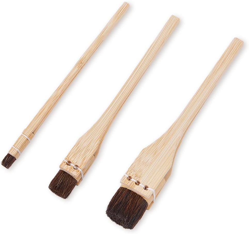 SUPERFINDINGS 3Pcs Flat Paint Brush Watercolor Paint Brush with Wooden Handle 12.5/14/22/mm Wide Paint Brush with Paddle Handle Chalk Paint Brushes for Watercolor Acrylic Latex Wall Touch Up Oil Stain