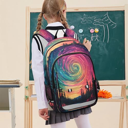 Sac à dos ordinateur portable Aurora Swirl pour protéger le dos - 3
