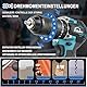 AUTOJARE Akku Schlagbohrschrauber Kompatibel mit Makita 18V 13MM Bürstenloser Bohrschrauber 35+3 Drehmomentstufen 90 N.m 2 einstellbare Stufen Akkuschrauber mit 3 zubehör (ohne Akku)