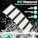 SJHUOUP 500W Stadium Lights,LED Flood Light Outdoor Super Bright 65000LM 6500K Daylight IP67 Waterproof Arena Light,100-277V Surge 6KV Adjustable Angle for Court, Field, Parking Lot, Sports Lighting