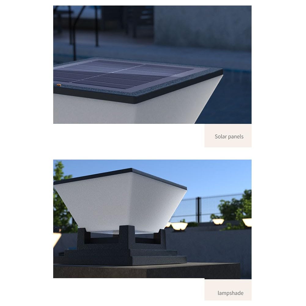 Lampada a colonna a LED ad energia solare per giardino cortile portico