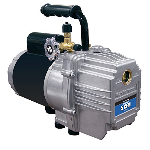 Mastercool 5.0 CFM 2 Stage Vacuum Pump, 25 Microns, 1/3 HP, 90065, Silver