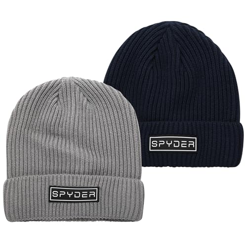 Bonnets côtelés M Spyder lot de 2 finitions haut de gamme pour homme