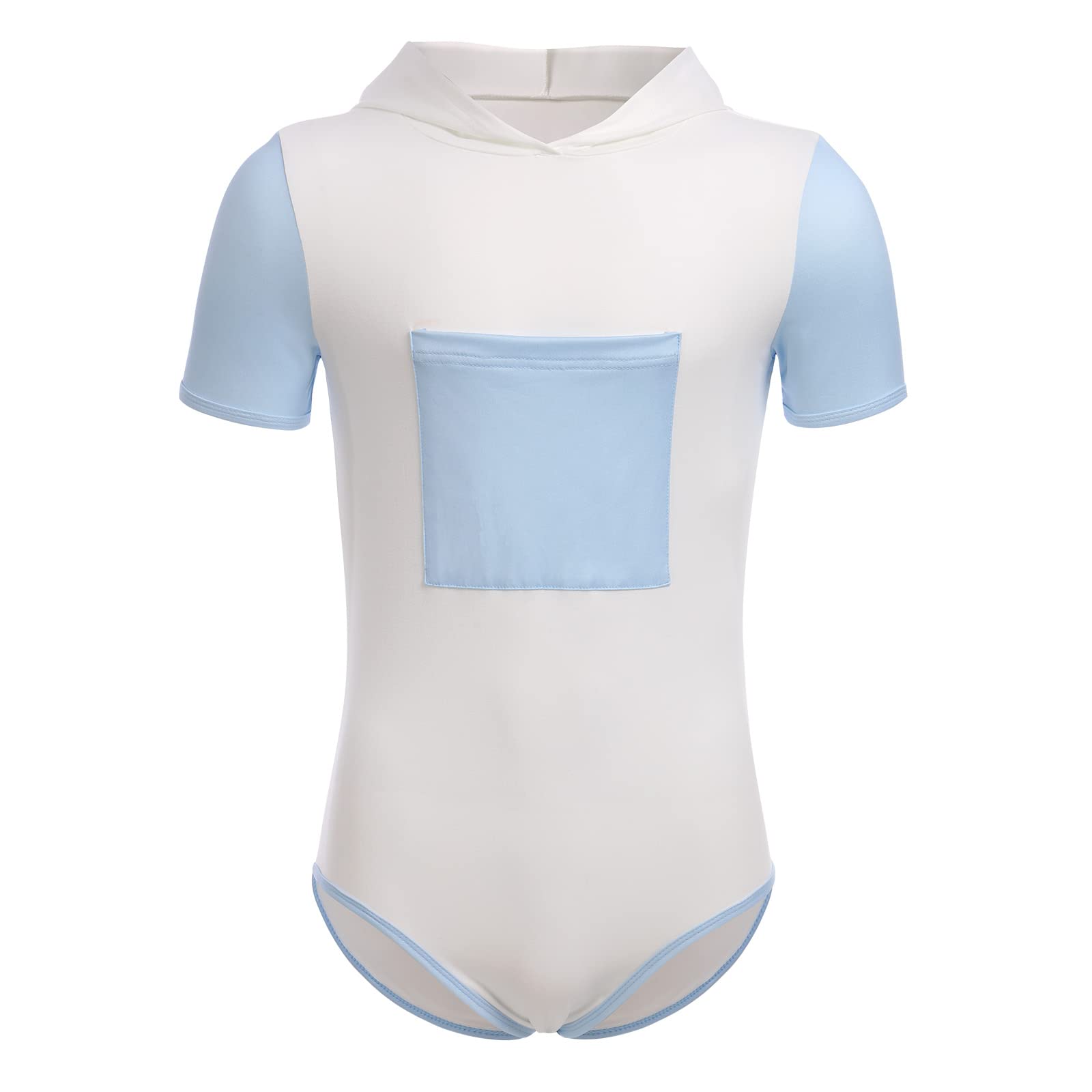 IBTOM CASTLE Men's One Piece Pyjamas Cute Cartoon Print Bodysuit Leotard Tops Short Sleeve Onesie Adult Baby Romper Pajamas Nightwear Sleepwear