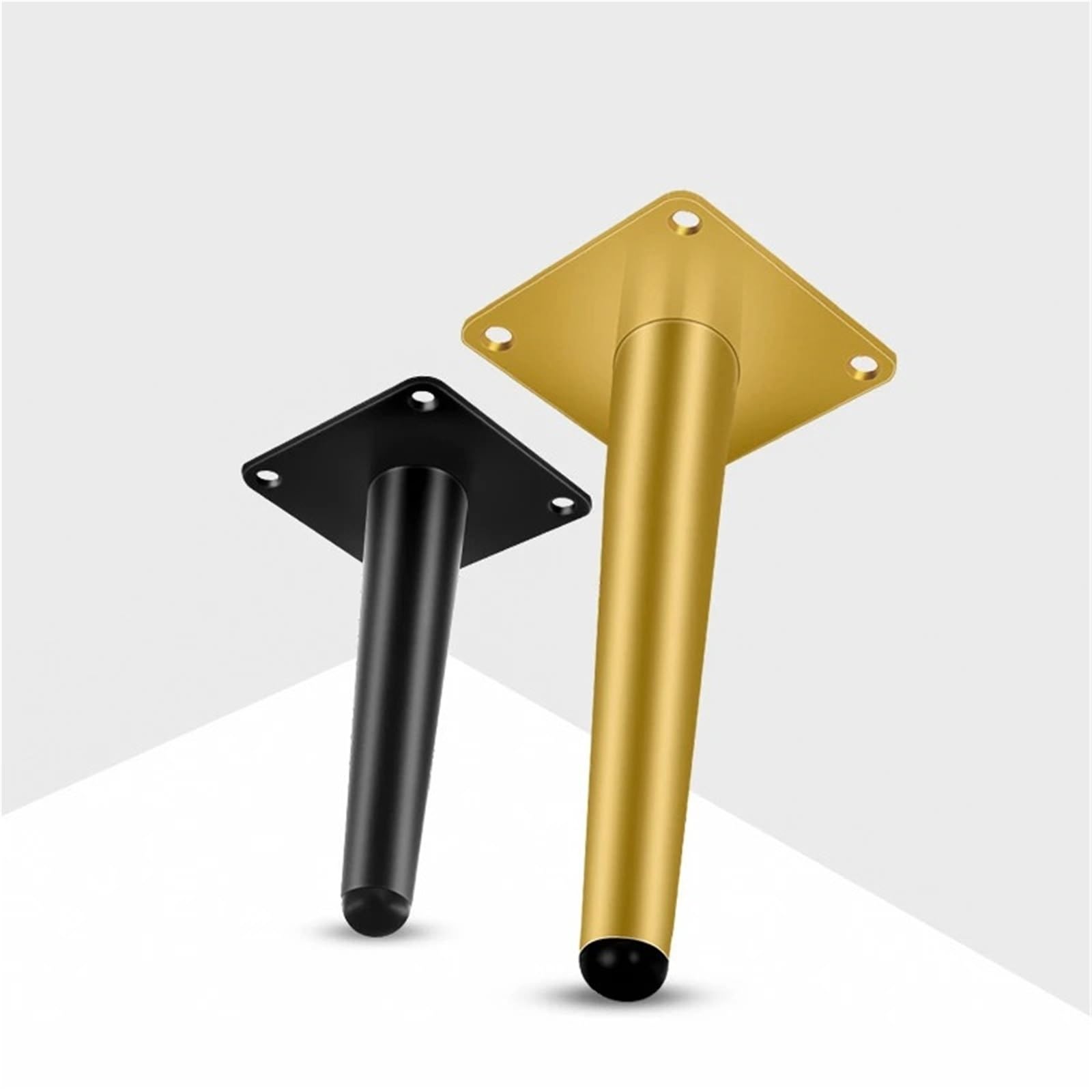 4 Uds Patas de Muebles Mesa Acero Laminado en frío reemplazo sofá Cama herrajes for Resistentes para Muebles(Black Slant 30cm)