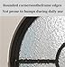 ocpcrn Round Moon Window with Handle, Tempered Glass Soundproof Ventilation Window for Entryway, Bedroom, or Bathroom Decor(White,39.4in)