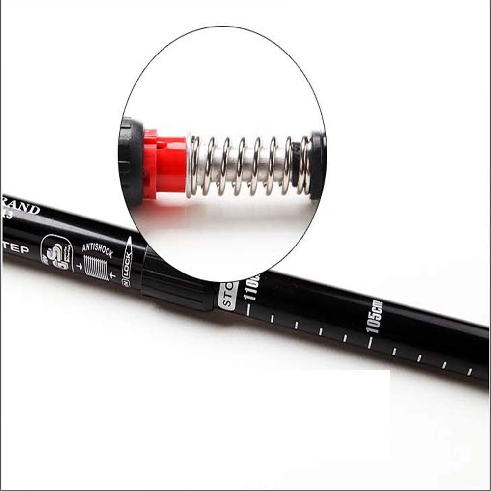 GSP Bastones para Caminar Portátil Plegable Trekking Polo 5 Nudos Bastón para Caminar al Aire Libre Bastón para Caminar Escalada Montaña Bastón telescópico Aluminio Ligero