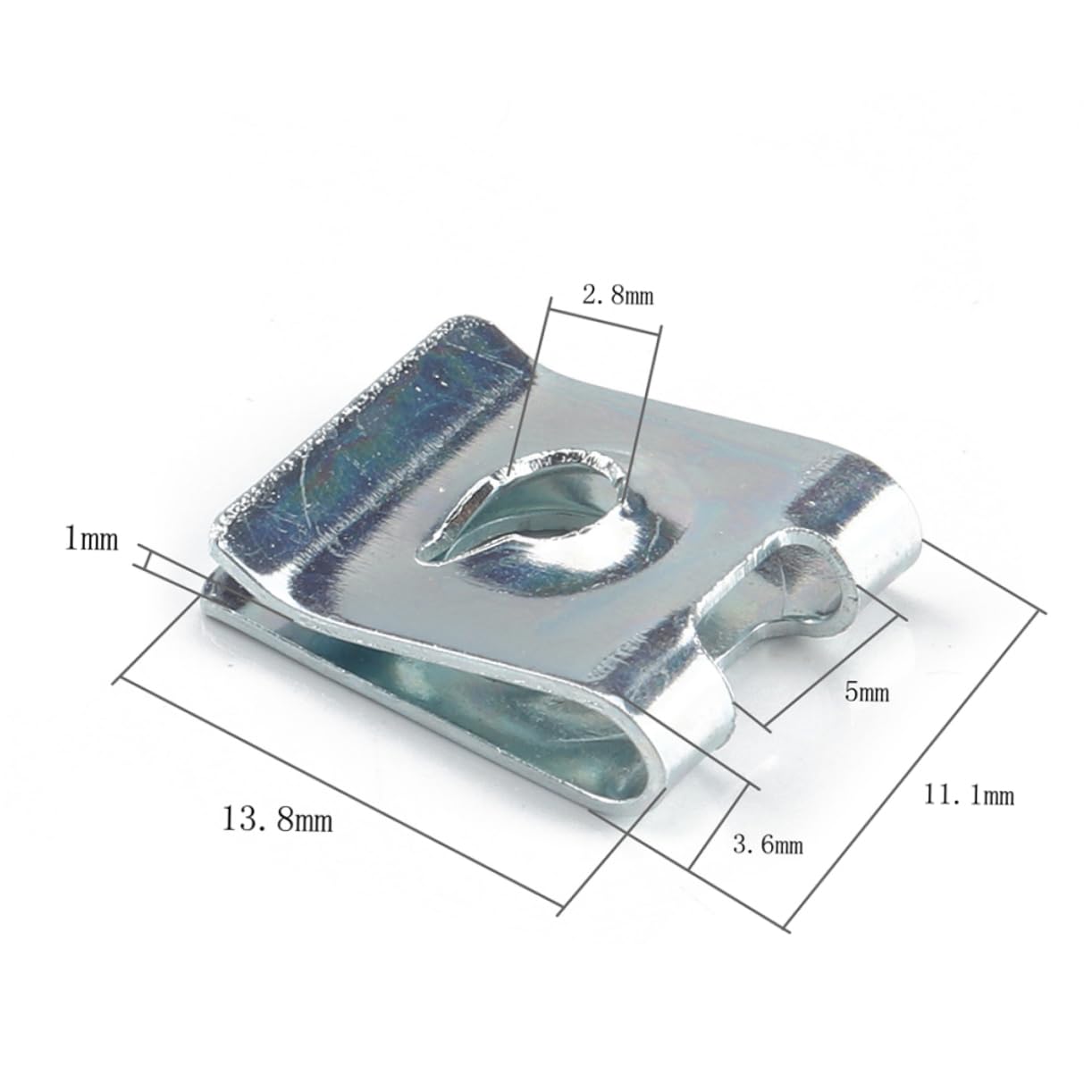 Cabilock 200pcs Motorcycle Clips u Nut Fasteners Kit for Flare Hardware Self Tapping Screws Manganese Steel White