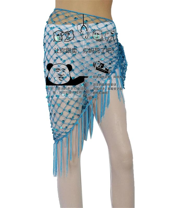 Foulard de taille décoratif en résille triangle et finitions perlées haut de gamme