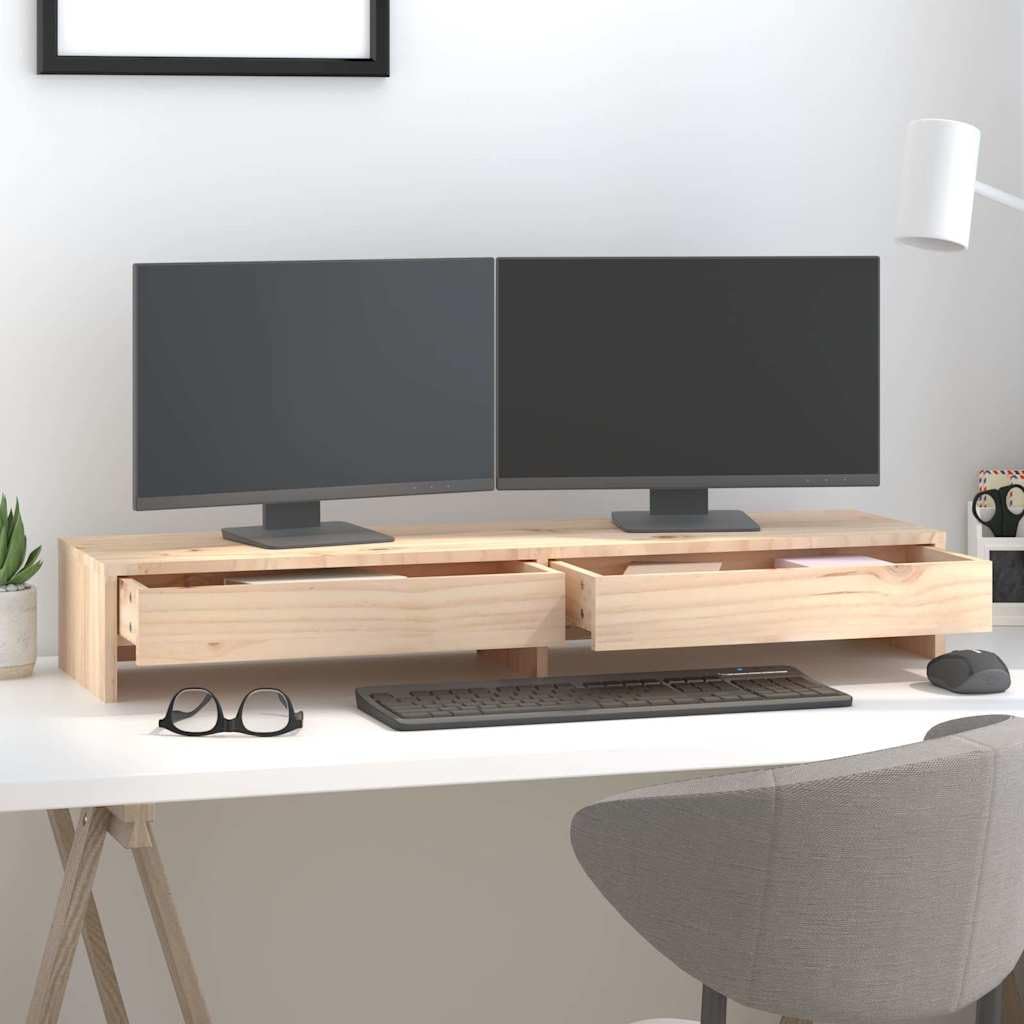 Générique Support pour Moniteur 100x27x15 cm Bois de pin Solide,813959