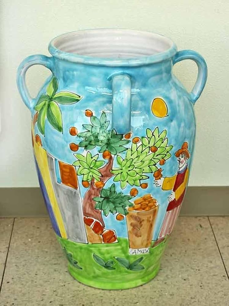 イタリア 花瓶 傘立て ラ・ムーザ LA MUSA ブルー シチリア CT-14 Amazon.co.jp: イタリア 花瓶 傘立て ラ ムーザ LA MUSA ブルー